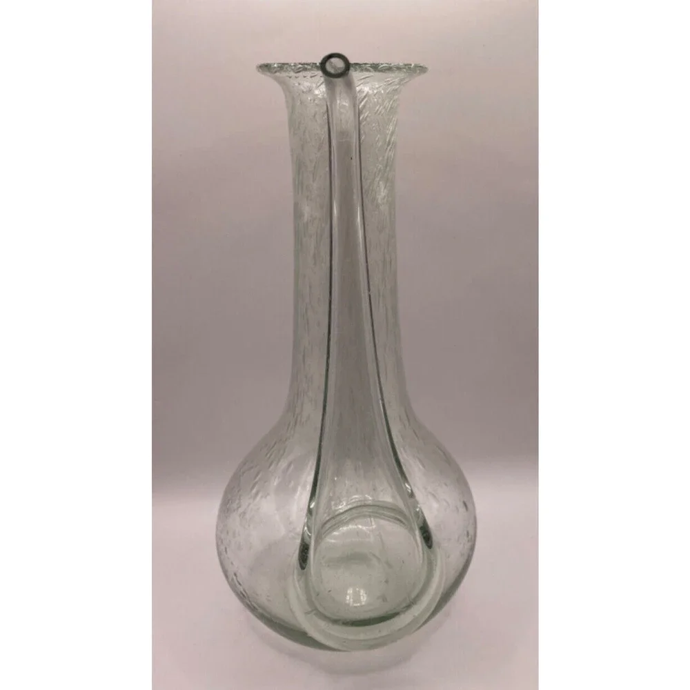 Handblown La Verrerie de Biot Arlequin France Bubbles Art Glass Signed